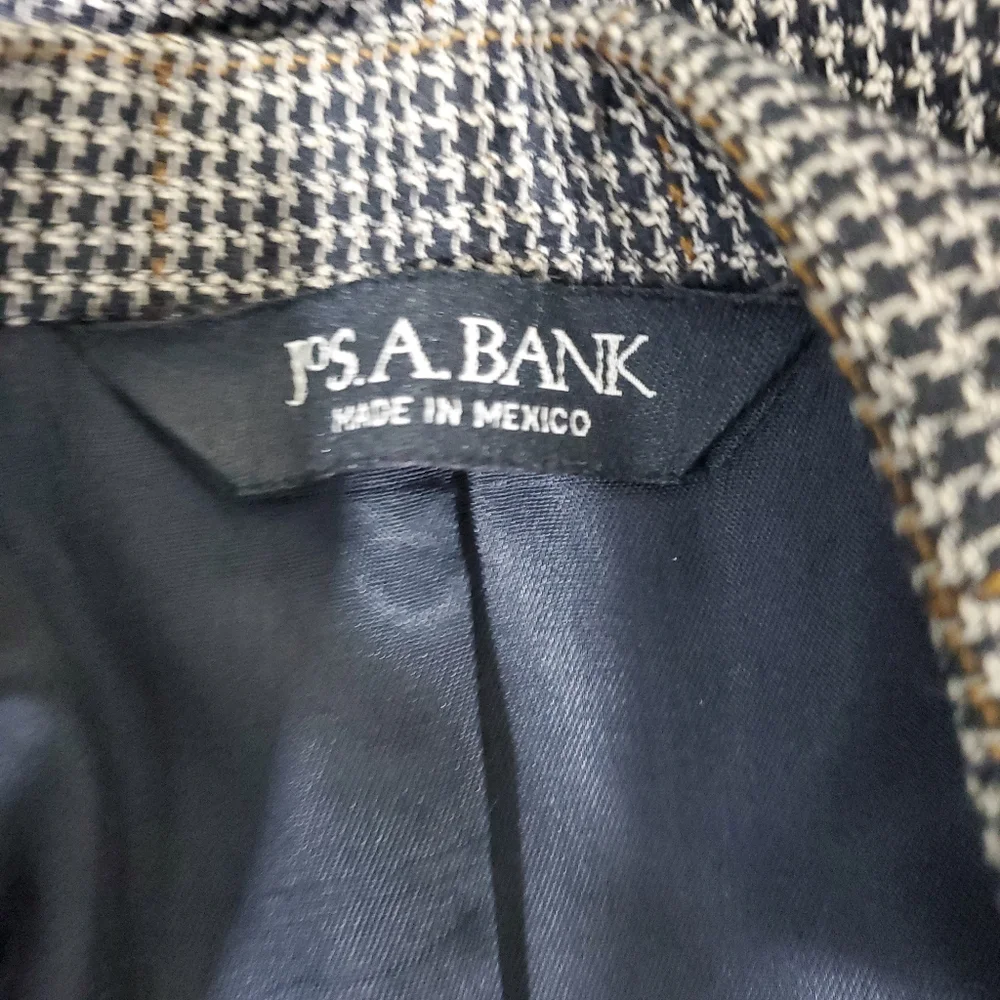 Jos. A. Bank Wool/Silk Checked Blazer, Size 41L